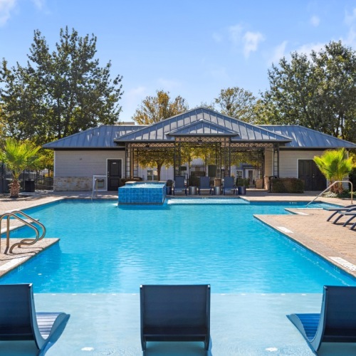 Resort-style swimming pool